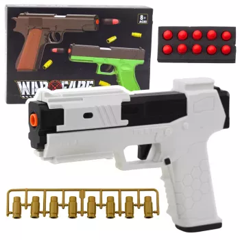 LEAN TOYS Toy Gun Foam Cartridges Ammunition Shells White (100-Pack)