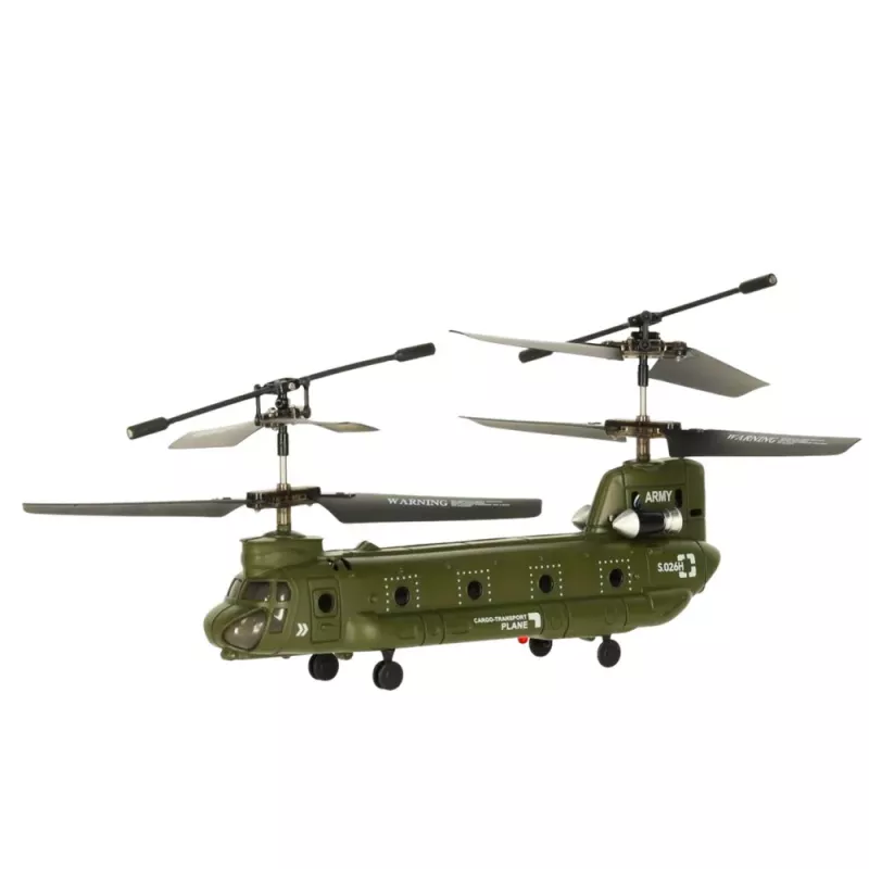 LEAN TOYS RC sraigtasparnis su nuotolinio valdymo pultu Syma S026H-1 Green Khaki