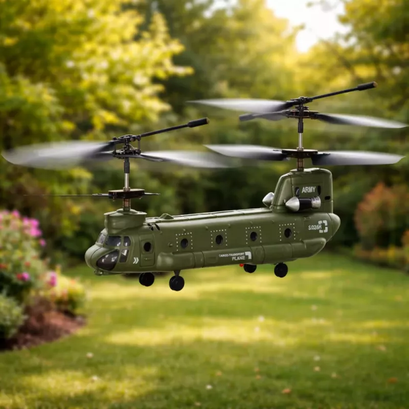 LEAN TOYS RC sraigtasparnis su nuotolinio valdymo pultu Syma S026H-1 Green Khaki