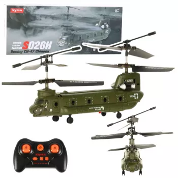 LEAN TOYS RC sraigtasparnis su nuotolinio valdymo pultu Syma S026H-1 Green Khaki