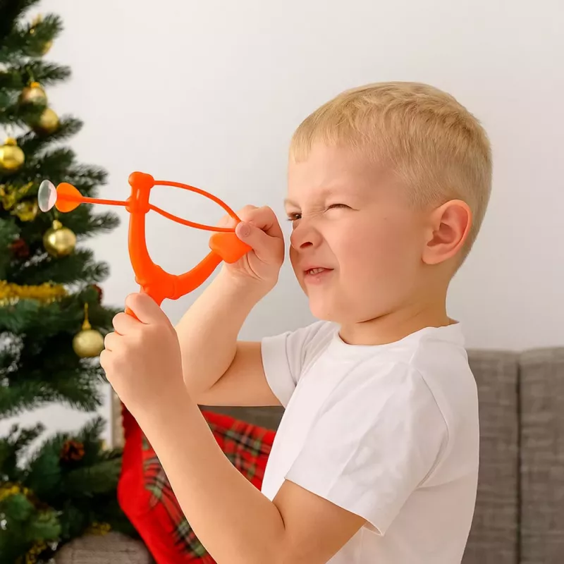 LEAN TOYS Šaudymo rinkinys – Tigras su siurbtukais, 3 vnt.