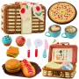 LEAN TOYS Picnic Basket Set Braided Food Accessories 33 pcs.