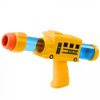 LEAN TOYS Soft Foam Ball Gun School Bus Yellow 6 vnt.