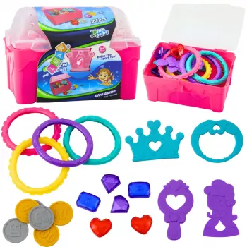LEAN TOYS Treasure Chest Set for Diving and Water Fun, Pink, 21 pcs.