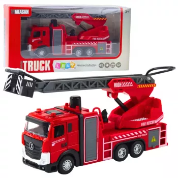 LEAN TOYS Gaisrinis automobilis su vandens purškimo žarna, šviesomis ir garsais