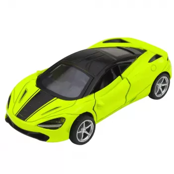 LEAN TOYS Sportinis automobilis Metal Drive Lights Sounds Green 1:32
