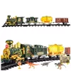 LEAN TOYS Classic Train Dinosaurs Lights Sounds Smoke 39 dalių
