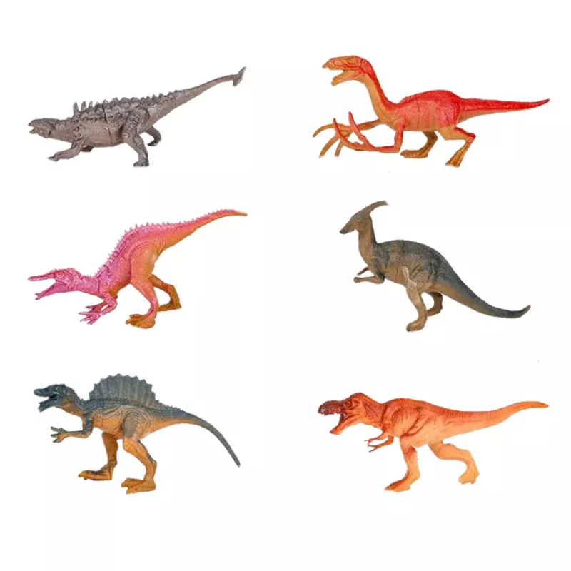 LEAN TOYS Classic Train Dinosaurs Lights Sounds Smoke 39 dalių