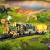 LEAN TOYS Classic Train Dinosaurs Lights Sounds Smoke 39 dalių