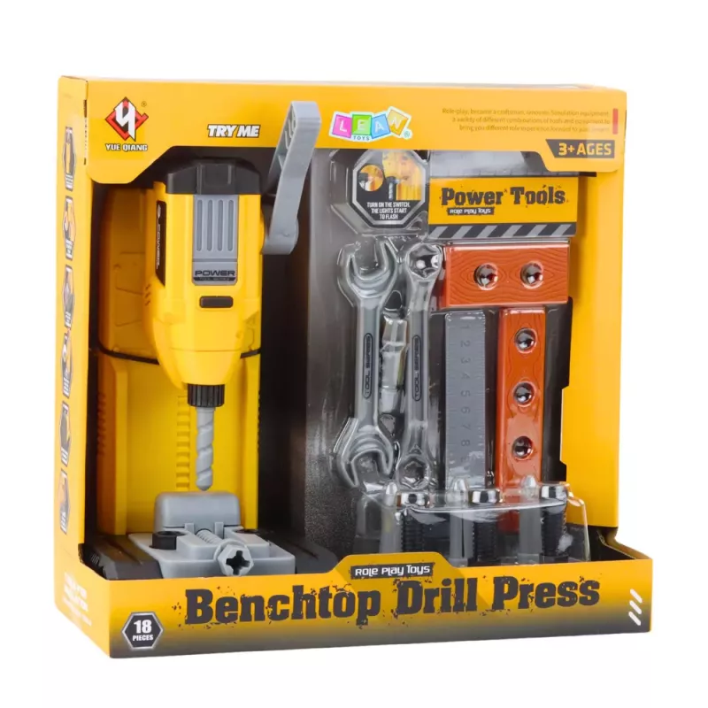 LEAN TOYS Little Handyman's Workshop Bench Drill Tools Accessories 18 dalių