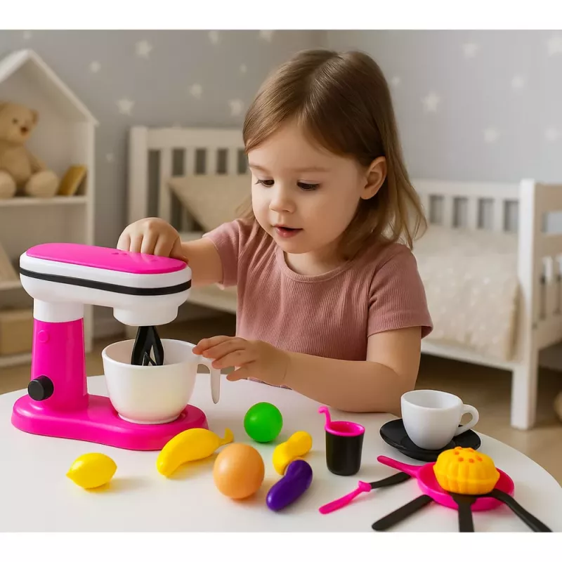 LEAN TOYS Food Processor Blender Toy For Kids Accessories Fruits