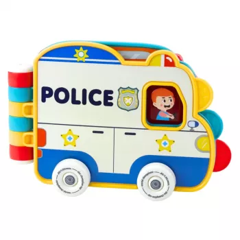 LEAN TOYS Interaktyvi mokomoji knygelė Transporto priemonės Šviesos Garsai Judantys elementai