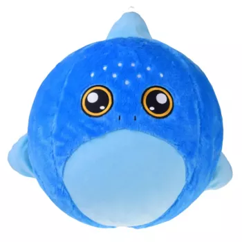 LEAN TOYS Growing Plush Blue Shark Jumping Ball Pump 50 cm