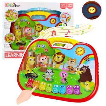 LEAN TOYS Interaktyvi Mokomoji Lenta Gyvūnų Pasaulis Instrumentai Pianinas