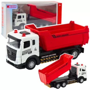 LEAN TOYS Truck Tipper Metal Cab Movable Box Lights Sounds