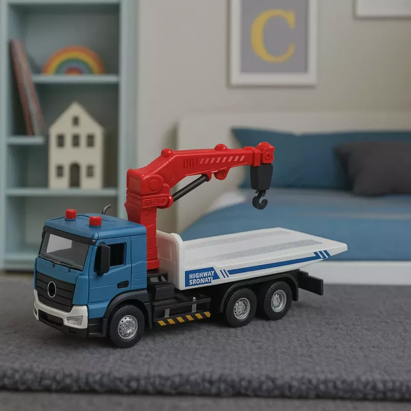 LEAN TOYS Vilktuvas su metaline kabina, šviesomis ir garsais