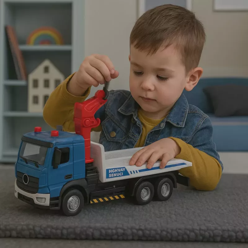 LEAN TOYS Vilktuvas su metaline kabina, šviesomis ir garsais