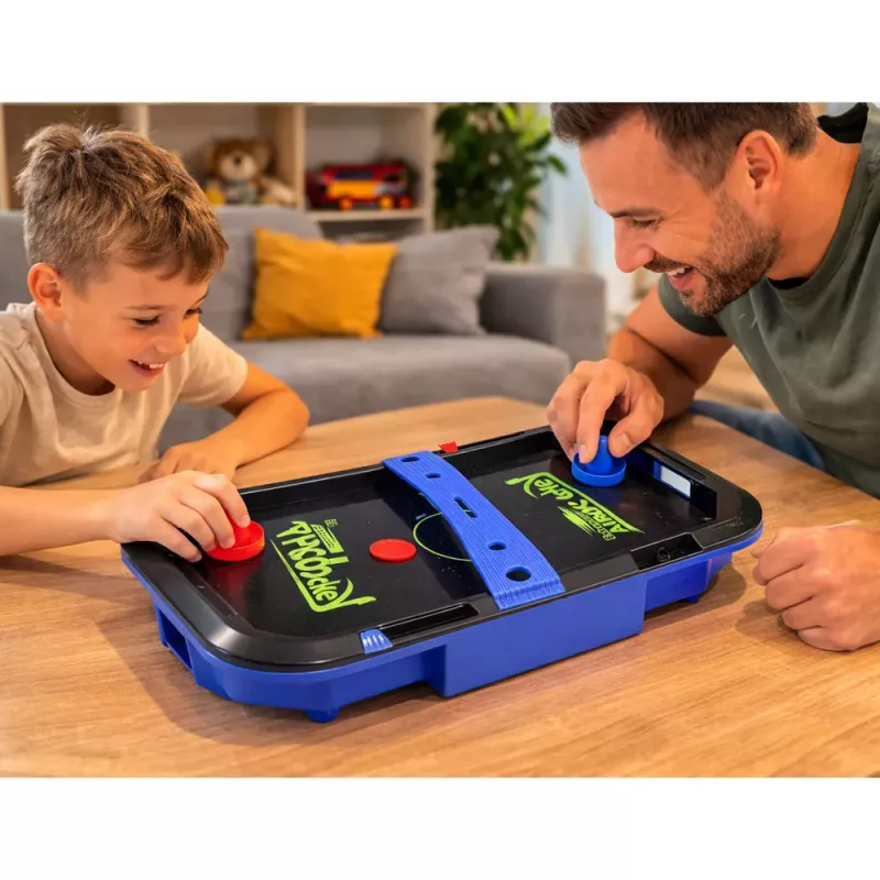 LEAN TOYS Air Hockey stalas – Įgūdžių žaidimas vaikams su rituliais 43x26 cm