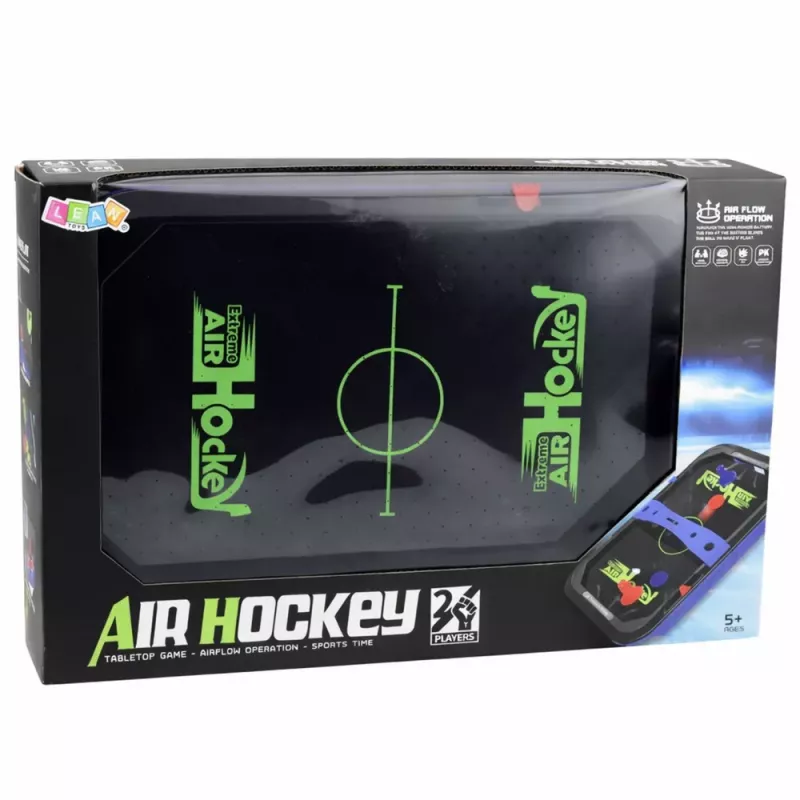 LEAN TOYS Air Hockey stalas – Įgūdžių žaidimas vaikams su rituliais 43x26 cm
