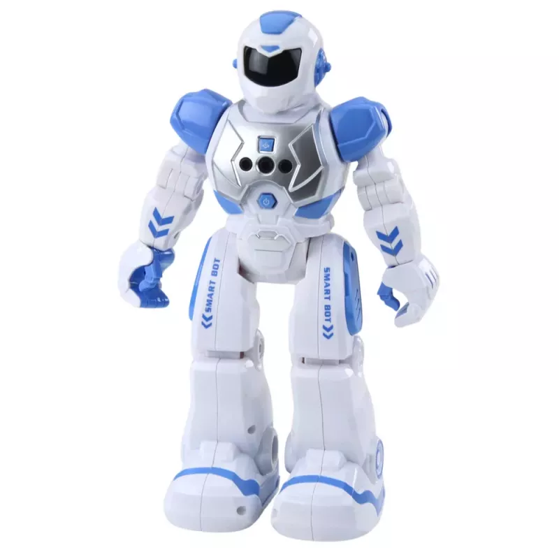 LEAN TOYS nuotolinio valdymo edukacinis robotas RC kalbantis šokantis su šviesomis ir garsais mėlynas