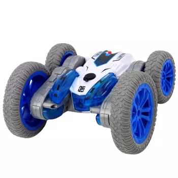 LEAN TOYS RC Stunt Car su Dūmų Efektu, LED Šviesomis, 360° Sukimu ir Dreifavimu – Mėlyna