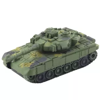 LEAN TOYS T90 Military Tank Remote Controlled RC Lights Sounds Green 1:18
