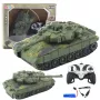LEAN TOYS T90 Military Tank Remote Controlled RC Lights Sounds Green 1:18