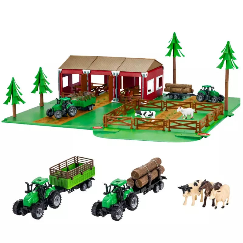 LEAN TOYS Farm Set Farmhouse Tractors Animals 102 pcs.