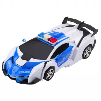LEAN TOYS Auto Robot 2in1 Police Remote Controlled Car RC 1:18