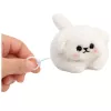 LEAN TOYS Plush White Dog with Wagging Tail and Squeaking Sounds Keychain 9 cm