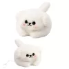 LEAN TOYS Plush White Dog with Wagging Tail and Squeaking Sounds Keychain 9 cm