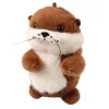 LEAN TOYS Plush Otter with Wiggle Tail and Squeak Sounds Keychain 12.5 cm