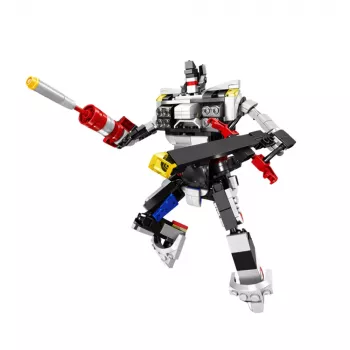 LEAN TOYS Construction Bricks Sports Car Robot 2in1 White 320 pcs