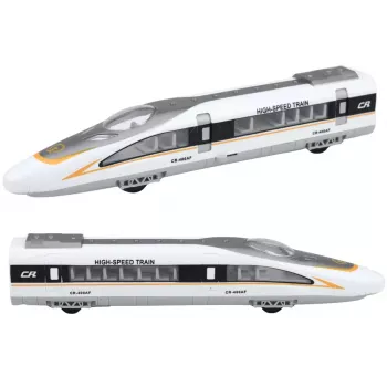 LEAN TOYS High Speed Express Train su atsidarančiomis durimis, varikliu, šviesomis ir garsais