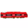 LEAN TOYS Metro Train City Express su atsidarančiomis durimis, šviesomis ir garsu – raudonas