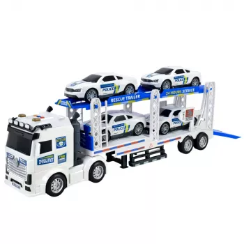 LEAN TOYS Policijos sunkvežimis su šviesomis ir garsais