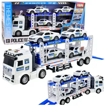 LEAN TOYS Policijos sunkvežimis su šviesomis ir garsais