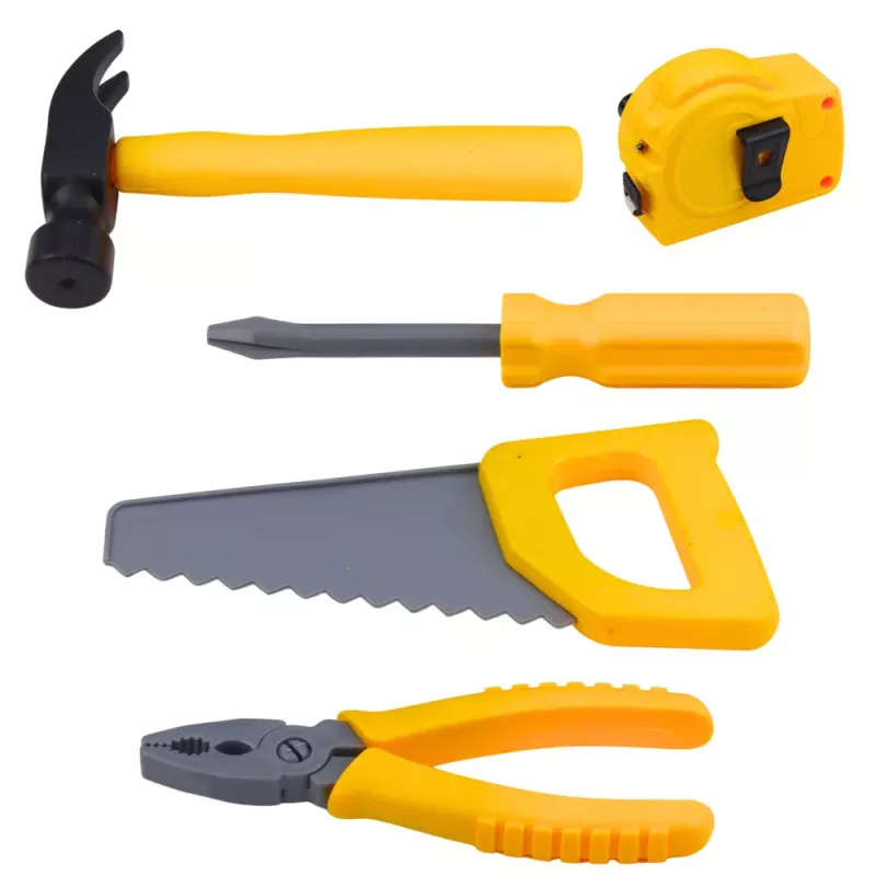 LEAN TOYS Įrankių rinkinys dėžutėje su baterijomis varomu atsuktuvu ir priedais, 23 vnt.