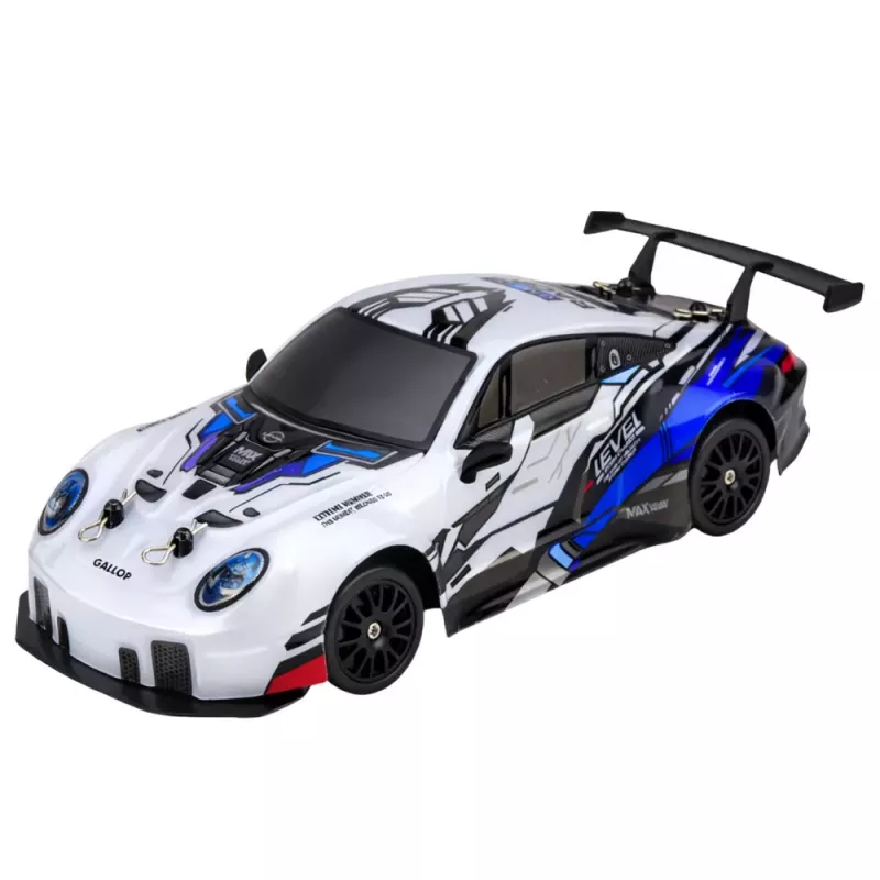 LEAN TOYS nuotoliniu valdymu driftinis automobilis RC su keičiamais ratukais 4WD mėlynas 1:24
