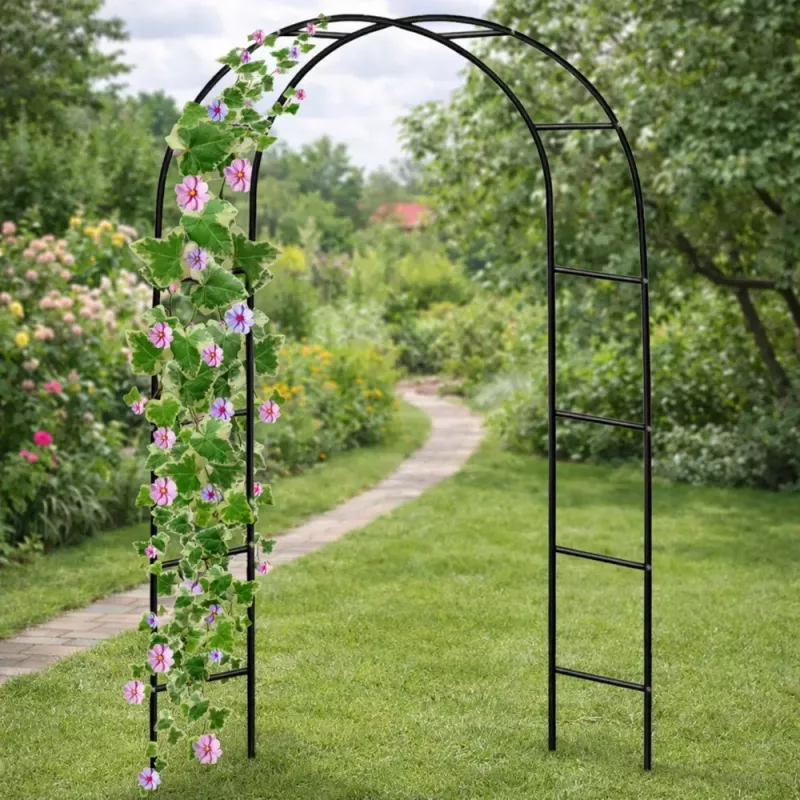 LEAN Metalinė Sodo Pergola Augalams, Atrama Vijokliniams, Arka 240x140 cm