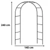LEAN Metalinė Sodo Pergola Augalams, Atrama Vijokliniams, Arka 240x140 cm