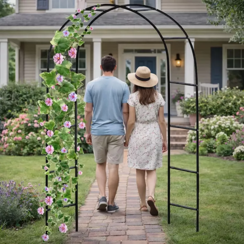 LEAN Metalinė Sodo Pergola Augalams, Atrama Vijokliniams, Arka 240x140 cm