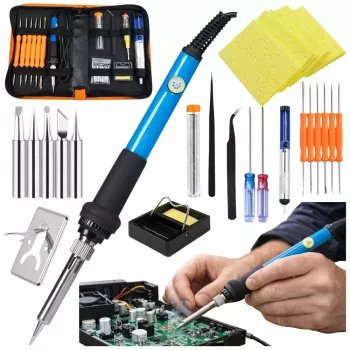 LEAN litavimo rinkinys Precision Soldering Iron 60W su priedų dėklu