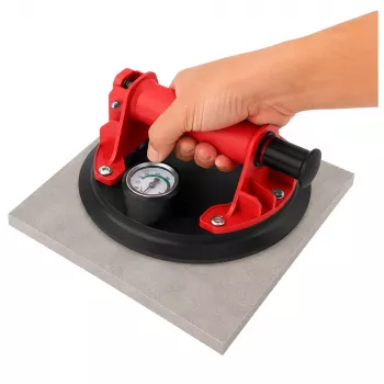LEAN Vakuuminis Siurbtukas Plytelėms, Glazūroms ir Stiklui su Slėgio Matuokliu 20 cm