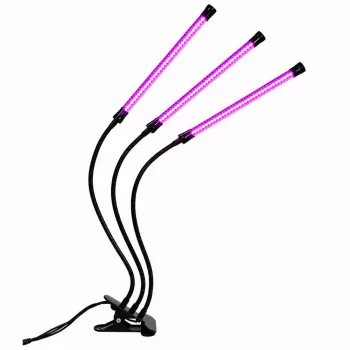 LEAN LED lempa augalams auginti ir apšviesti, trys moduliai, spaustukas