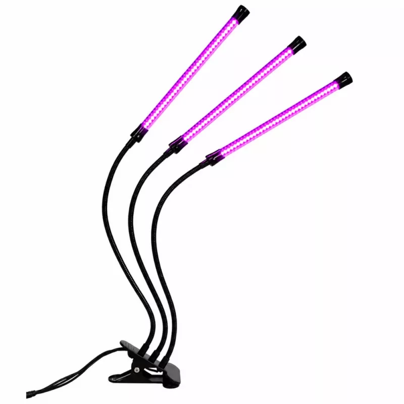 LEAN LED lempa augalams auginti ir apšviesti, trys moduliai, spaustukas