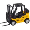 LEAN TOYS Šakinis krautuvas su motorizuotomis metalinėmis šakėmis dėžėms ir padėklams kelti, geltonas