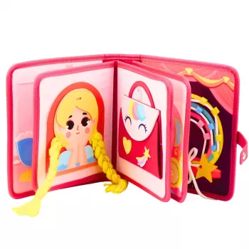 LEAN TOYS 3D Felt Princess Pink Sensory Educational Book