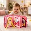 LEAN TOYS 3D Felt Princess Pink Sensory Educational Book
