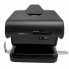 LEAN Manual Double Metal Office Punch 65 Sheets Black